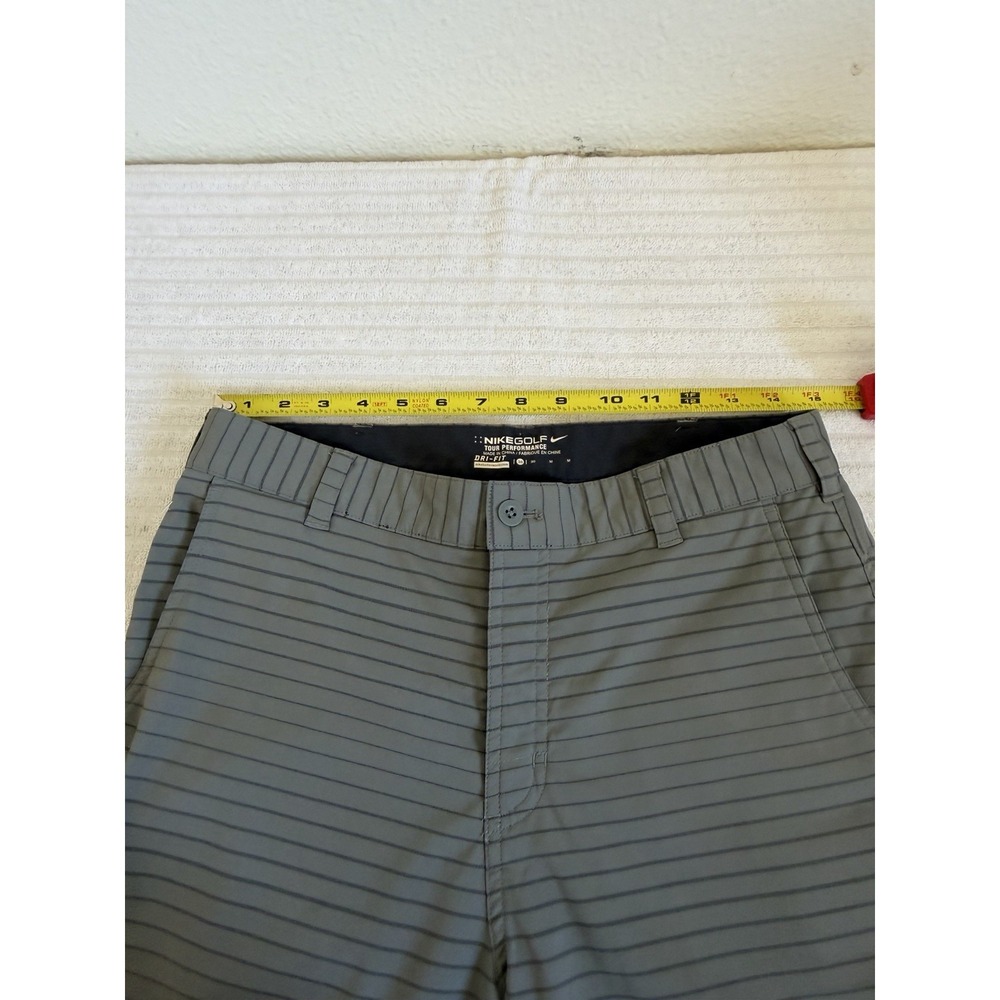 Nike Golf 30 Gray Stripe Dri Fit Stretch Golf Shorts Performance - Picture 12 of 15